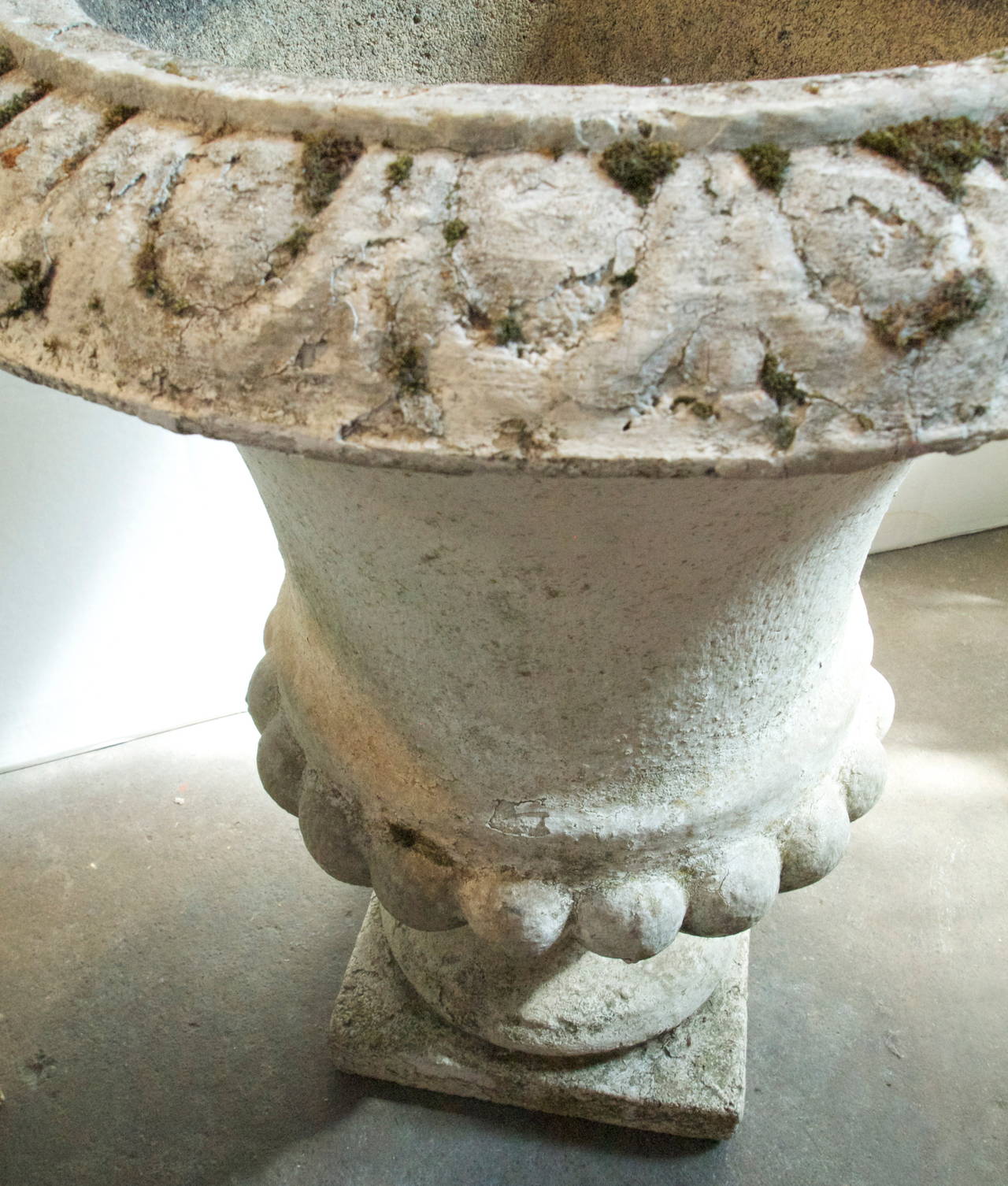 Pair of French Cast Stone Campana Urns In Good Condition In San Francisco, CA
