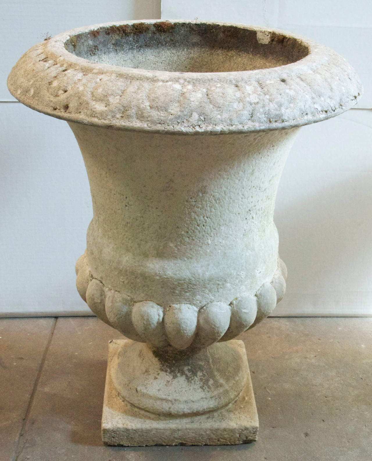 Pair of French Cast Stone Campana Urns 1