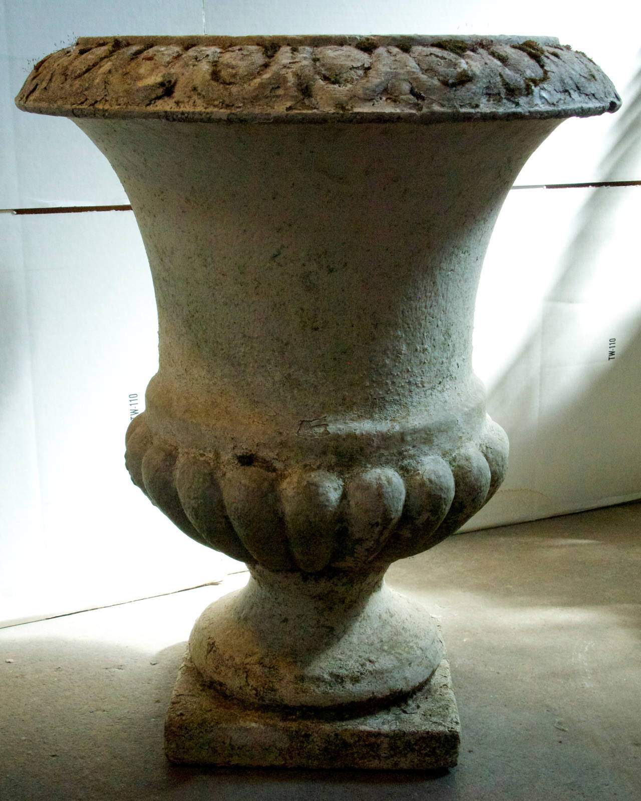 Pair of French Cast Stone Campana Urns 3