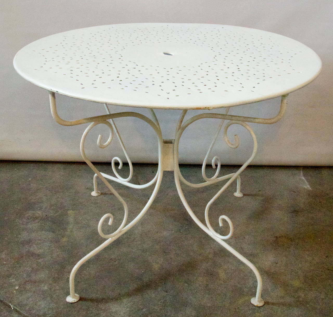 Art Nouveau Mid-Century French Garden Table and Chair Set
