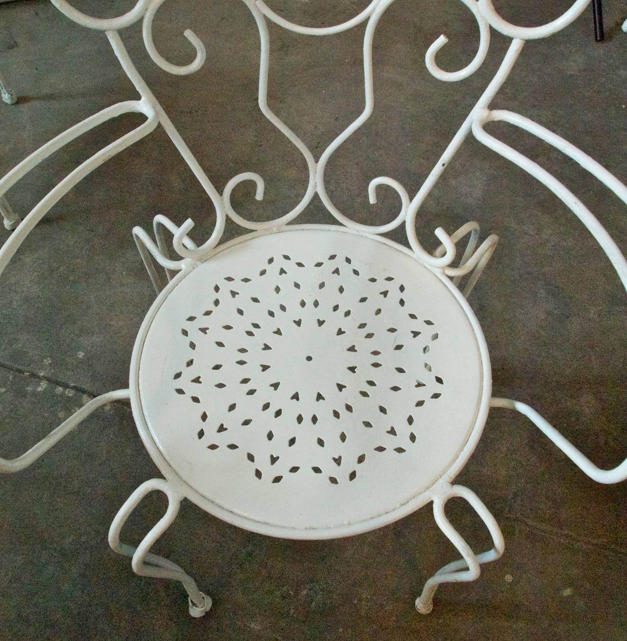 Mid-Century French Garden Table and Chair Set In Excellent Condition In San Francisco, CA