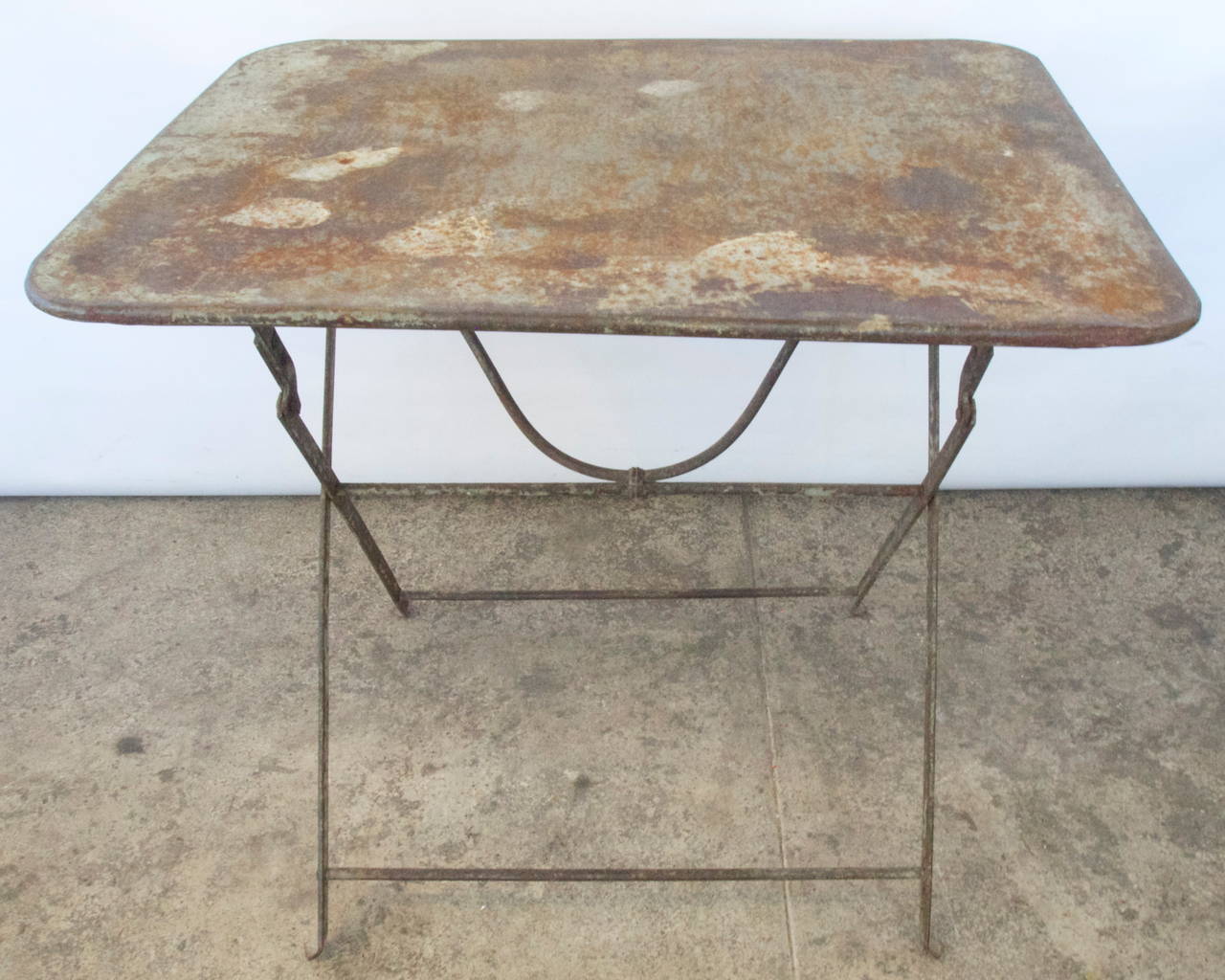 19th Century French Folding Metal Garden Table