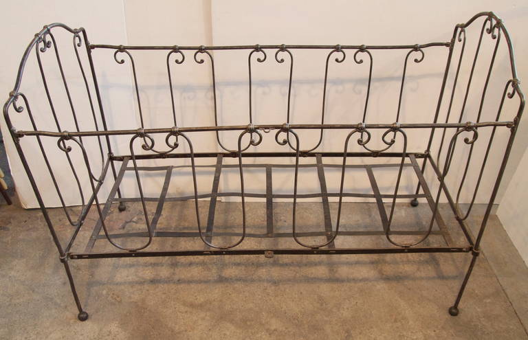 French, 19th Century, Wrought Iron Baby Cribs 4