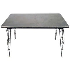 French Mid-20th Century Metal Table Model Tolix 55