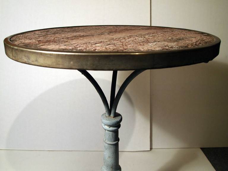 French Marble Gueridon Bistro Table 1