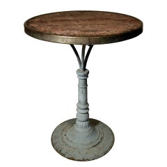 French Marble Gueridon Bistro Table