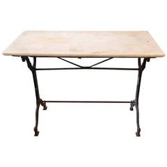 French Marble Top Bistro Table