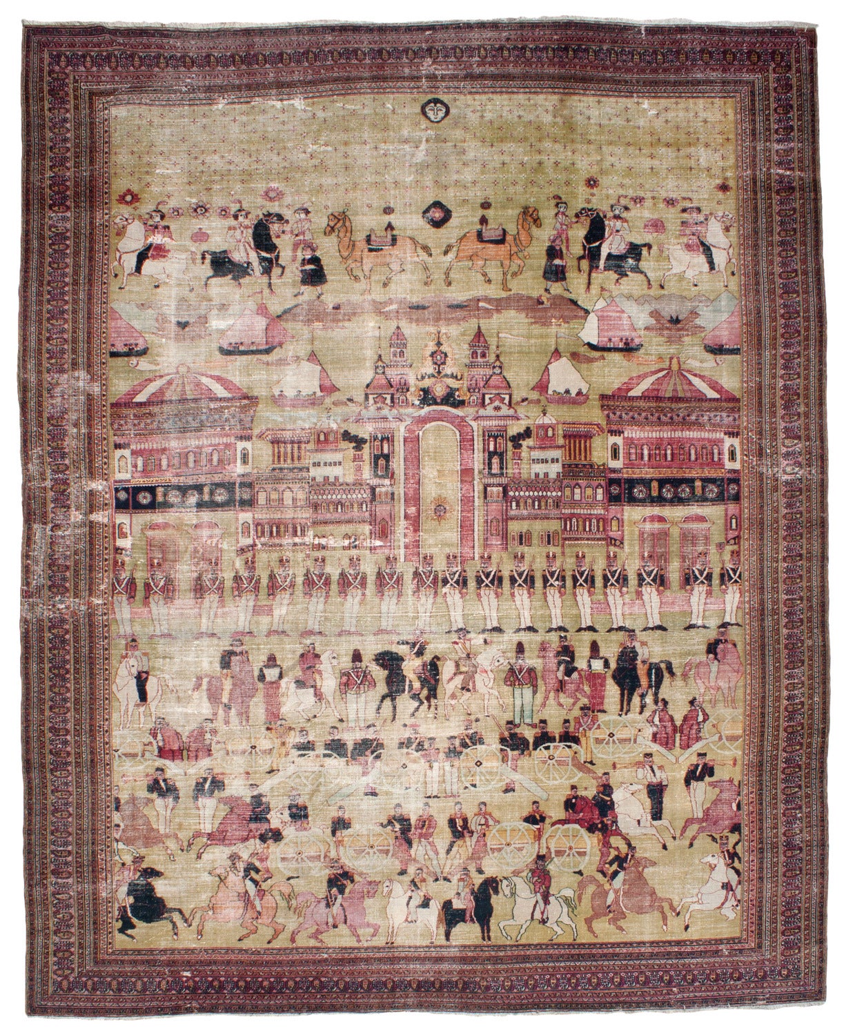 Antique Persian Dorokhsh rug.