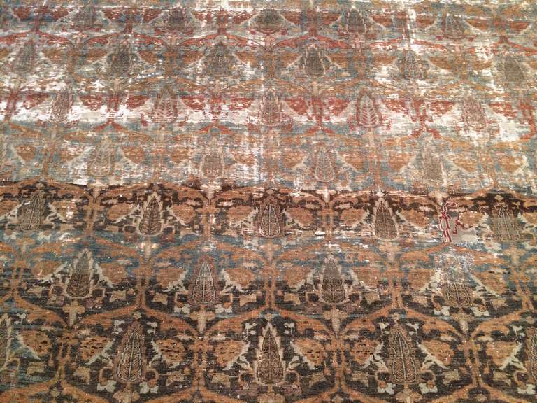 Hand-Knotted Antique Malayer Persian Rug For Sale