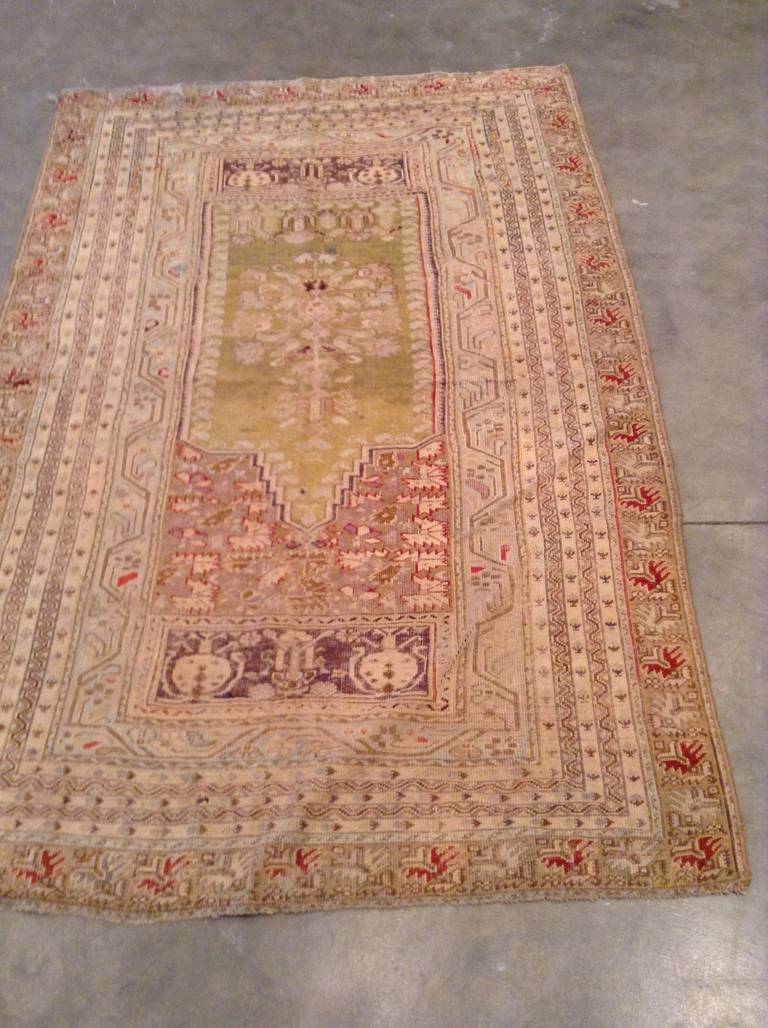 Antique Ghiordes rug.