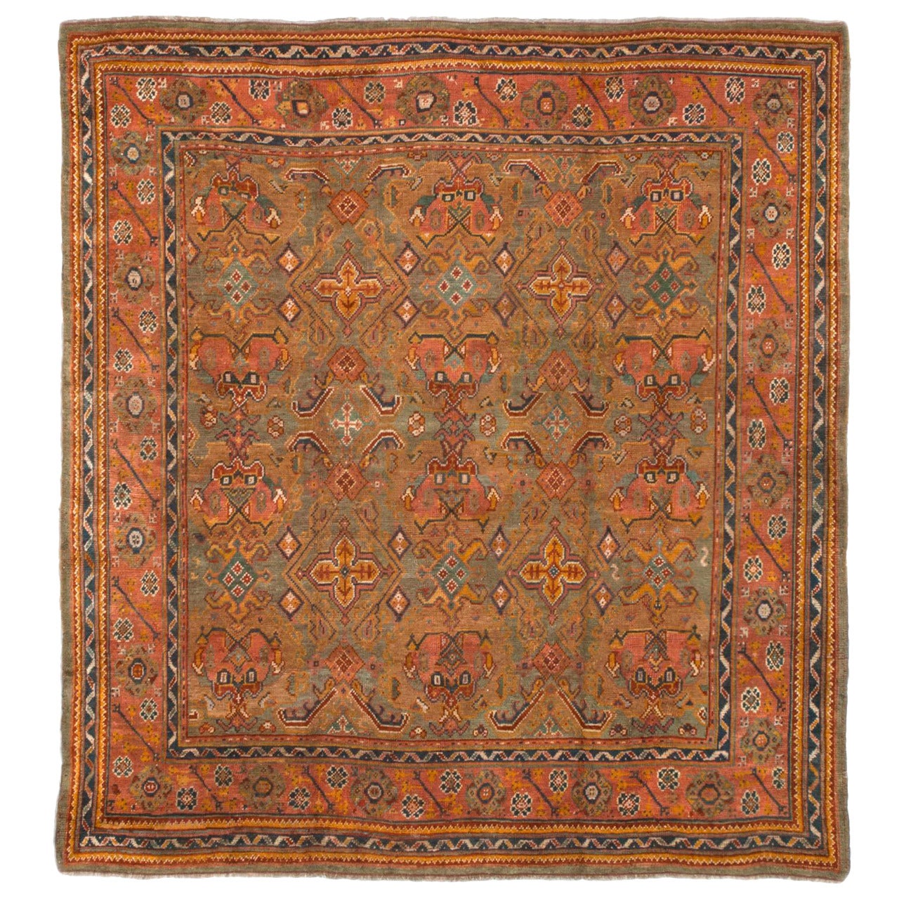 Antique Turkish Oushak For Sale