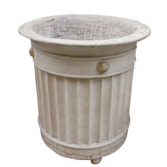VERY LARGE ROUND PLANTER ON BALL FEET