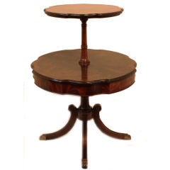 Two Tiers Dumwaiter Round Table