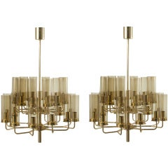 Pair of Brass Chandeliers by Hans Agne Jakobsson