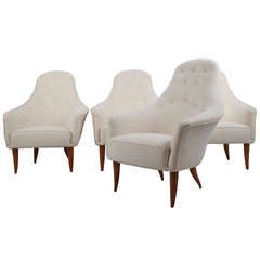 Set of Four Lounge Chairs by Kerstin Holmquist