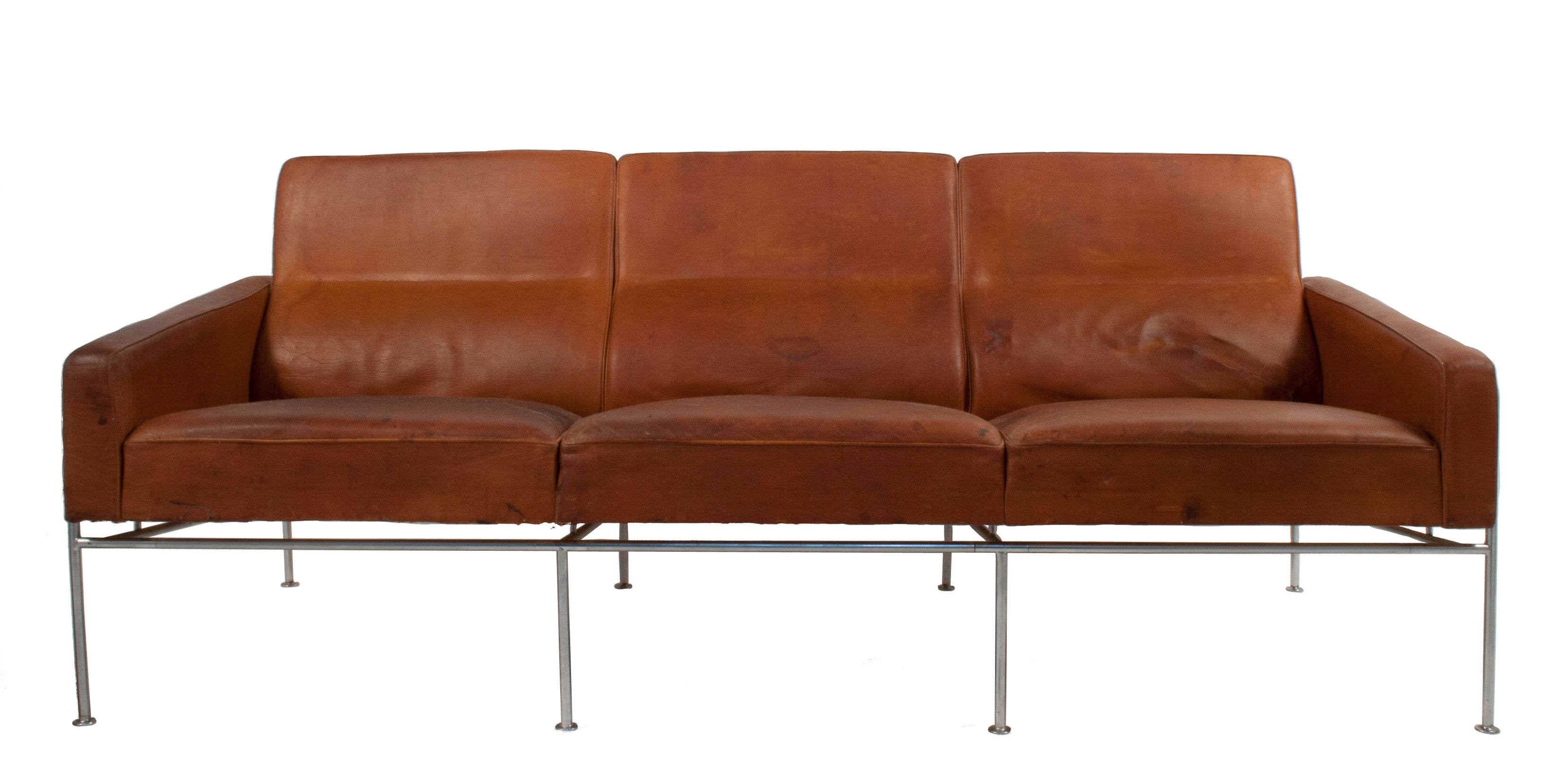 Leather Sofa by Arne Jacobsen