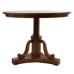 Round Biedermeier Pedestal Table