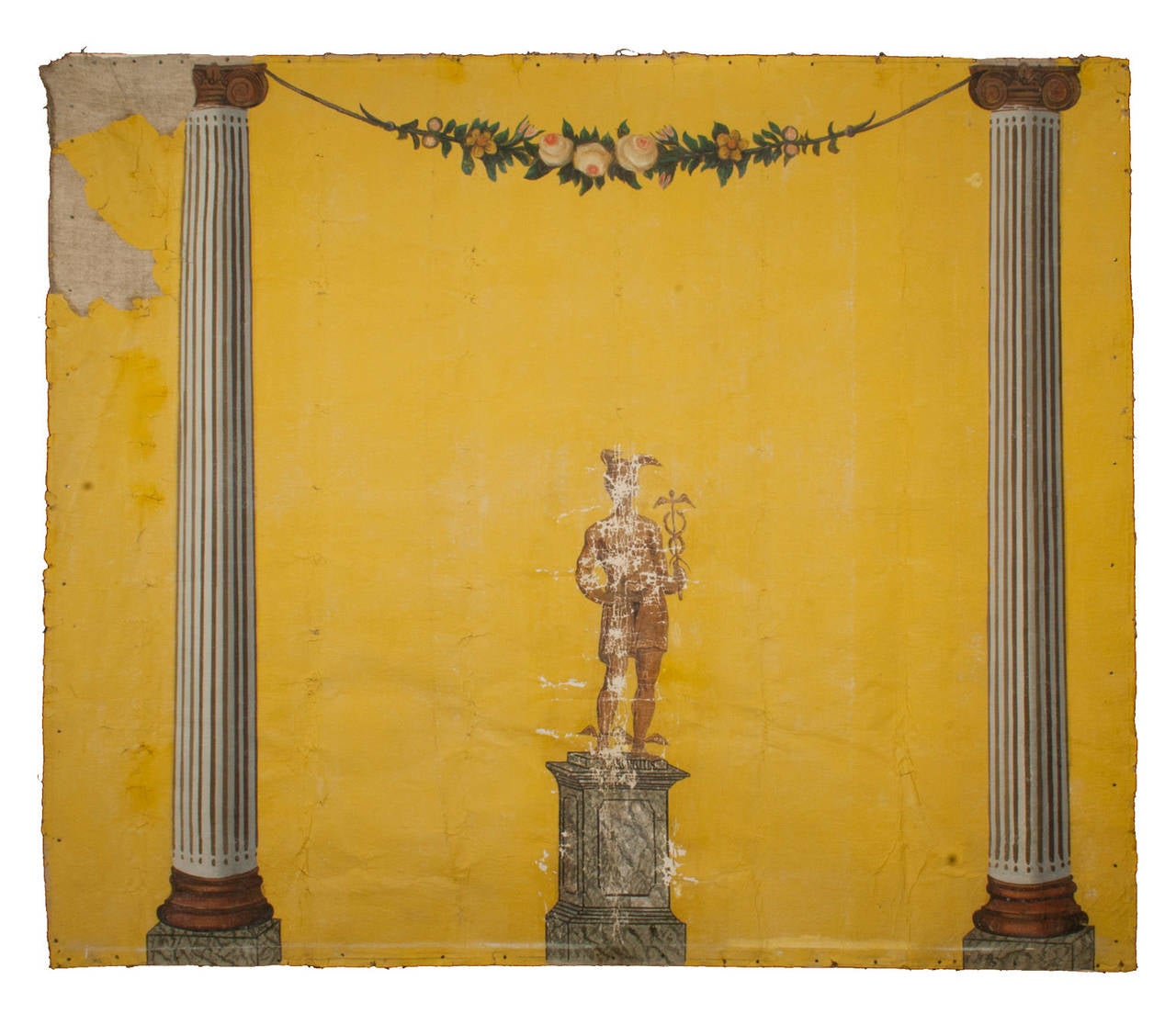 Set of seven Gustavian wall panels depicting nine Greek muses. The panels with two figures are $7470 each and the ones with one figure are $4995 each. The height is always 56