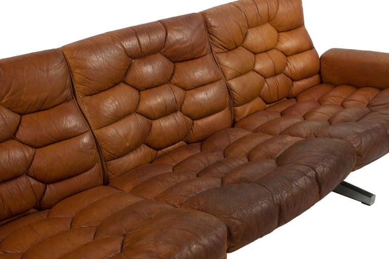 Mid-Century Modern Mid-Century Leather Sofa