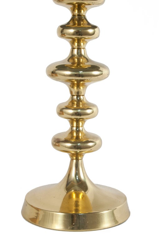 Pair of brass Table Lamps.
