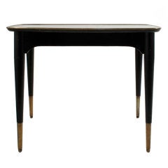 Black and Brass Table by Ernst Kuhn