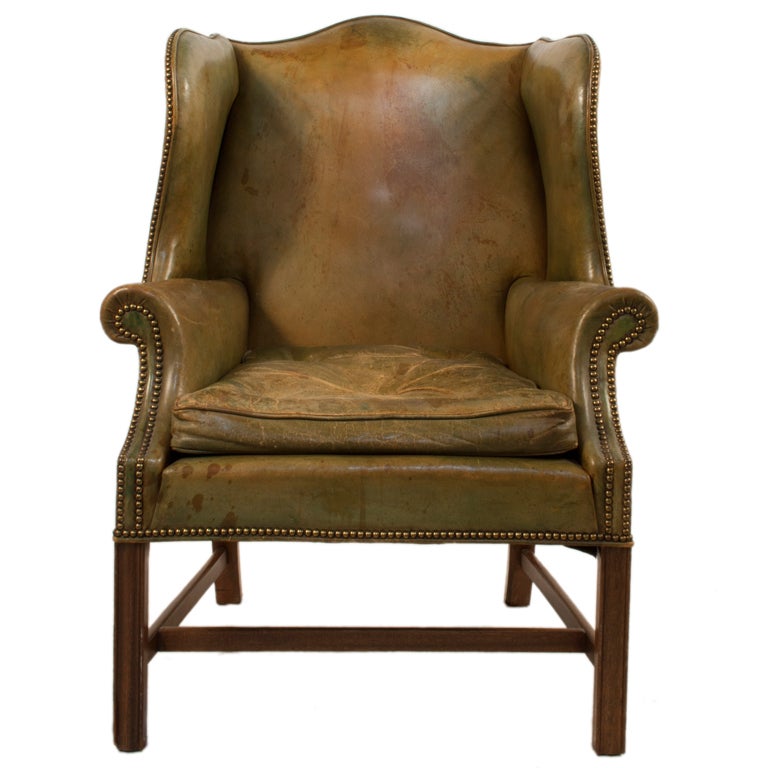 Leather Wingback Chair