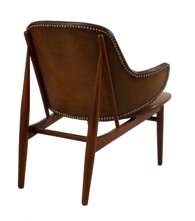 Mid-Century Modern Leather Lounge Chair by Kofoed Larsen