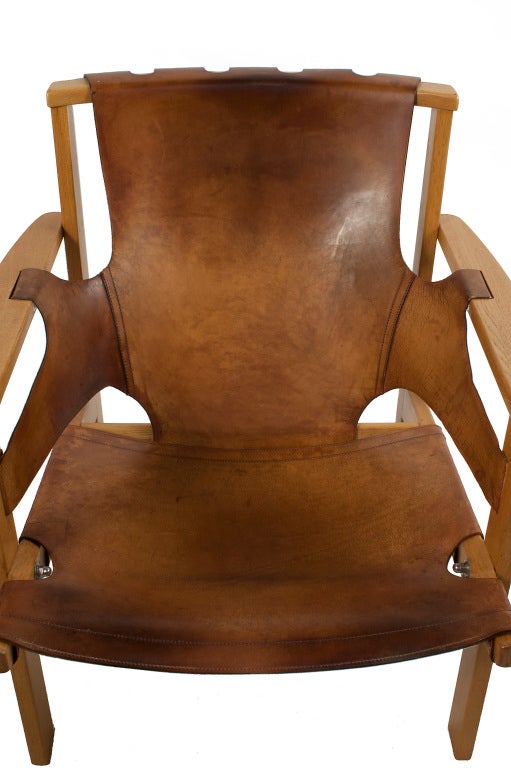 Mid-Century Modern Leather Lounge Chair by Carl Axel Acking