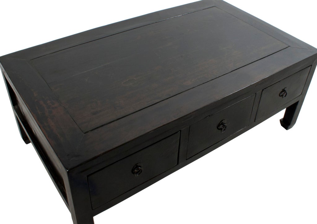 Chinese Black Coffee Table For Sale