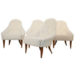 Set of Four Little Eva Lounge Chairs by Kerstin Hörlin-Holmquist