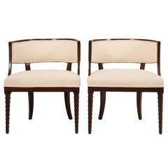 Pair of Gustavian Bucket Chairs