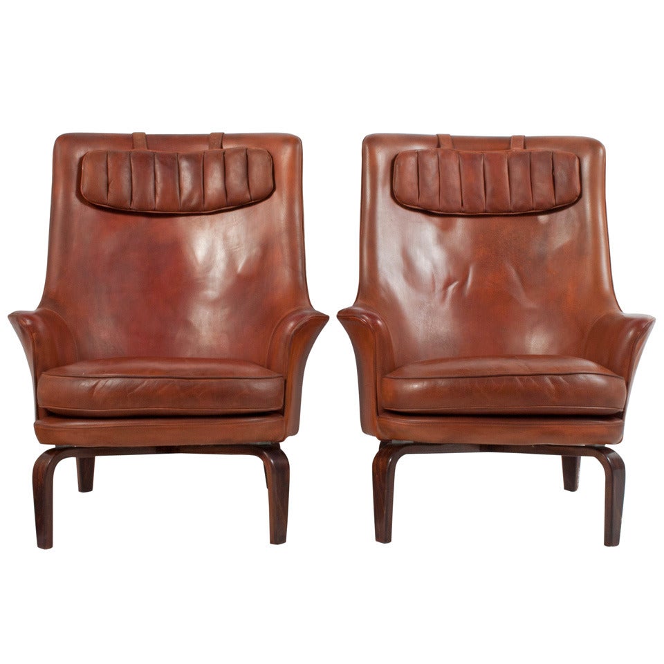 Pair of Lounge Chairs by Arne Norell
