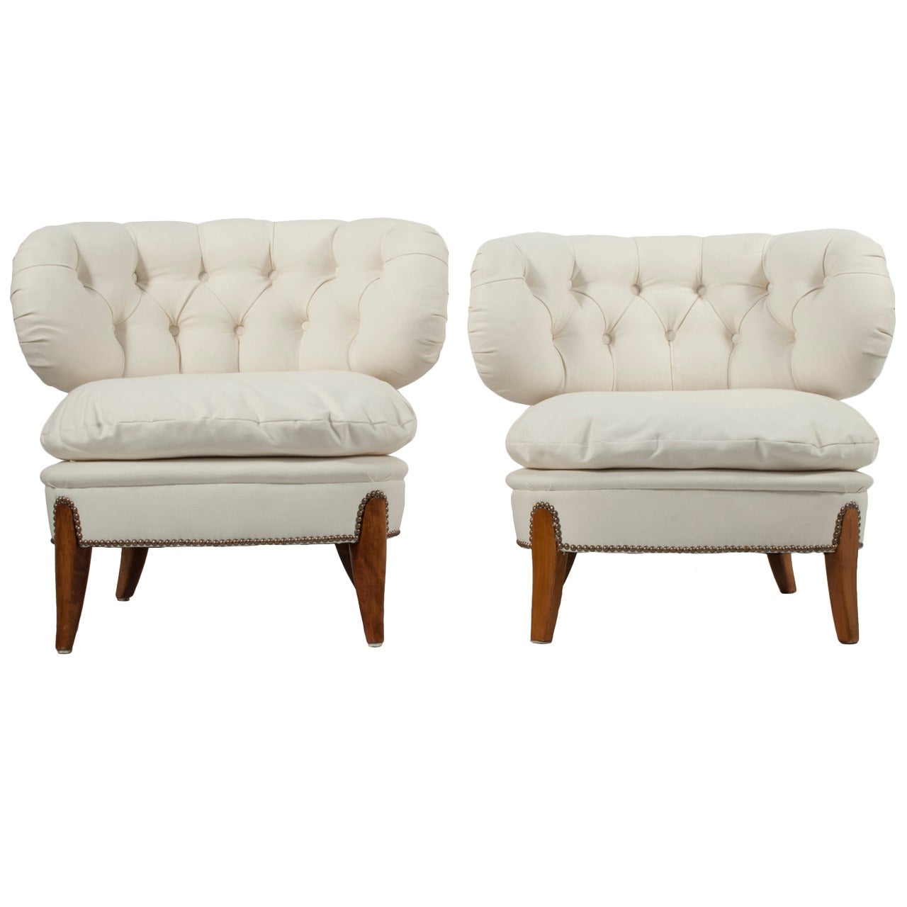 Pair of Otto Schultz Lounge Chairs For Sale