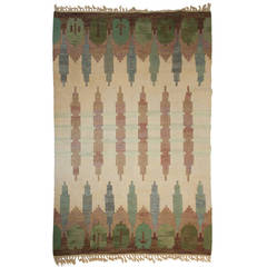 Vintage Swedish Flat-Weave Rug by Judith Johansson