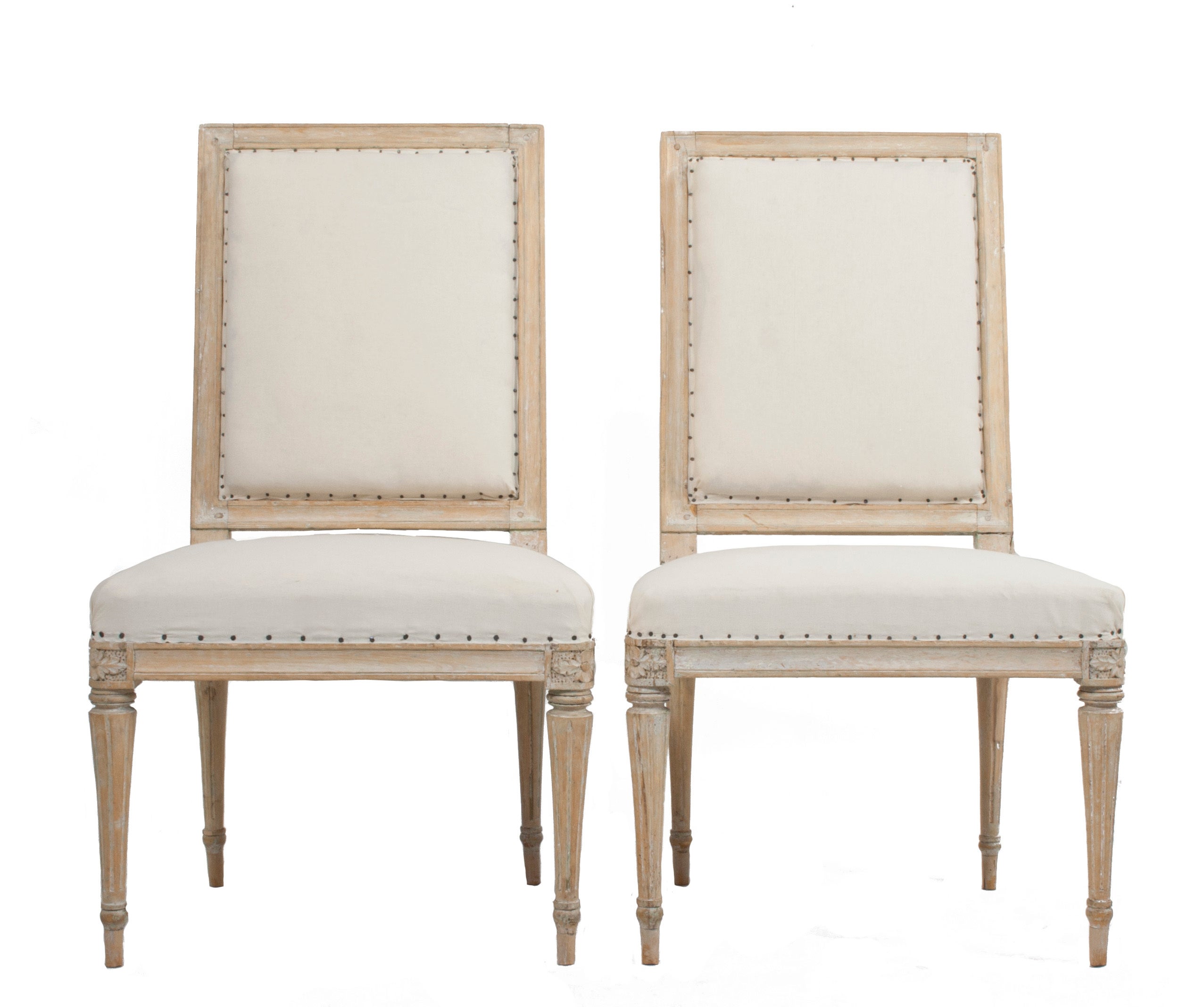 Pair of Gustavian Side Chairs For Sale