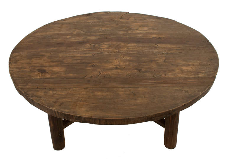 Round Coffee Table in elm wood.