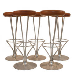 Set of Five Bar Stools by Piet Hein