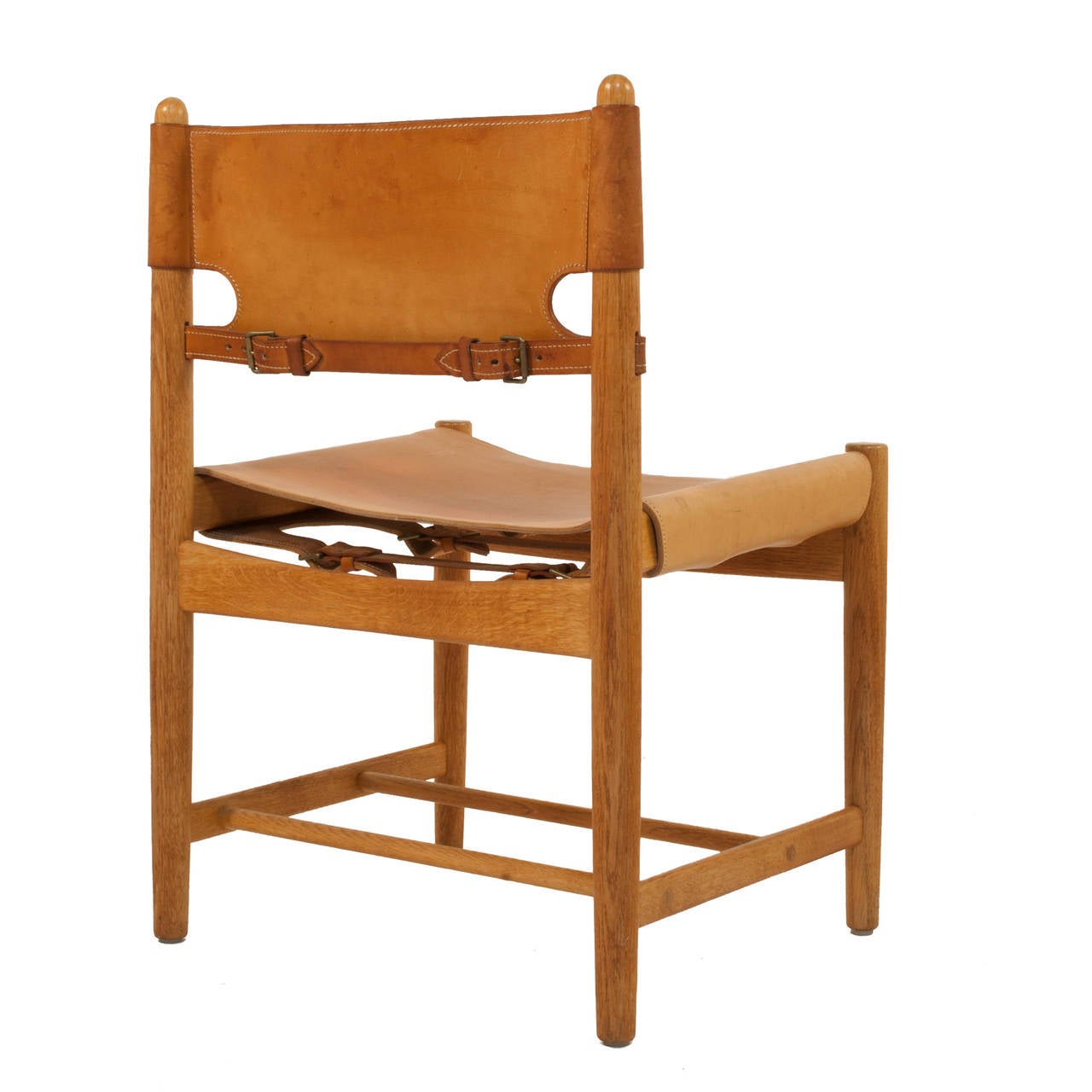 Danish Set of Ten Leather Dining Chairs by Børge Mogensen
