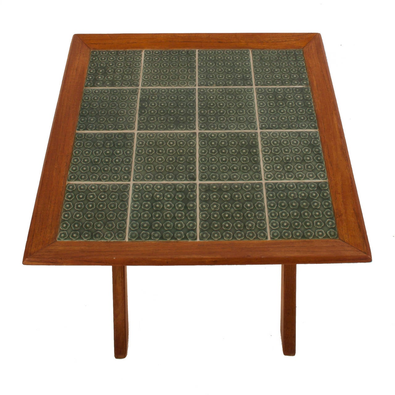 Mid-Century Modern Green Tile Top Side Table by Jens Quistgaard For Sale