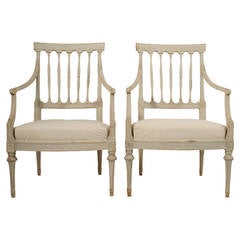 Pair of Gustavian Style Armchairs