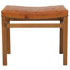 Leather Stool by Kaare Klint