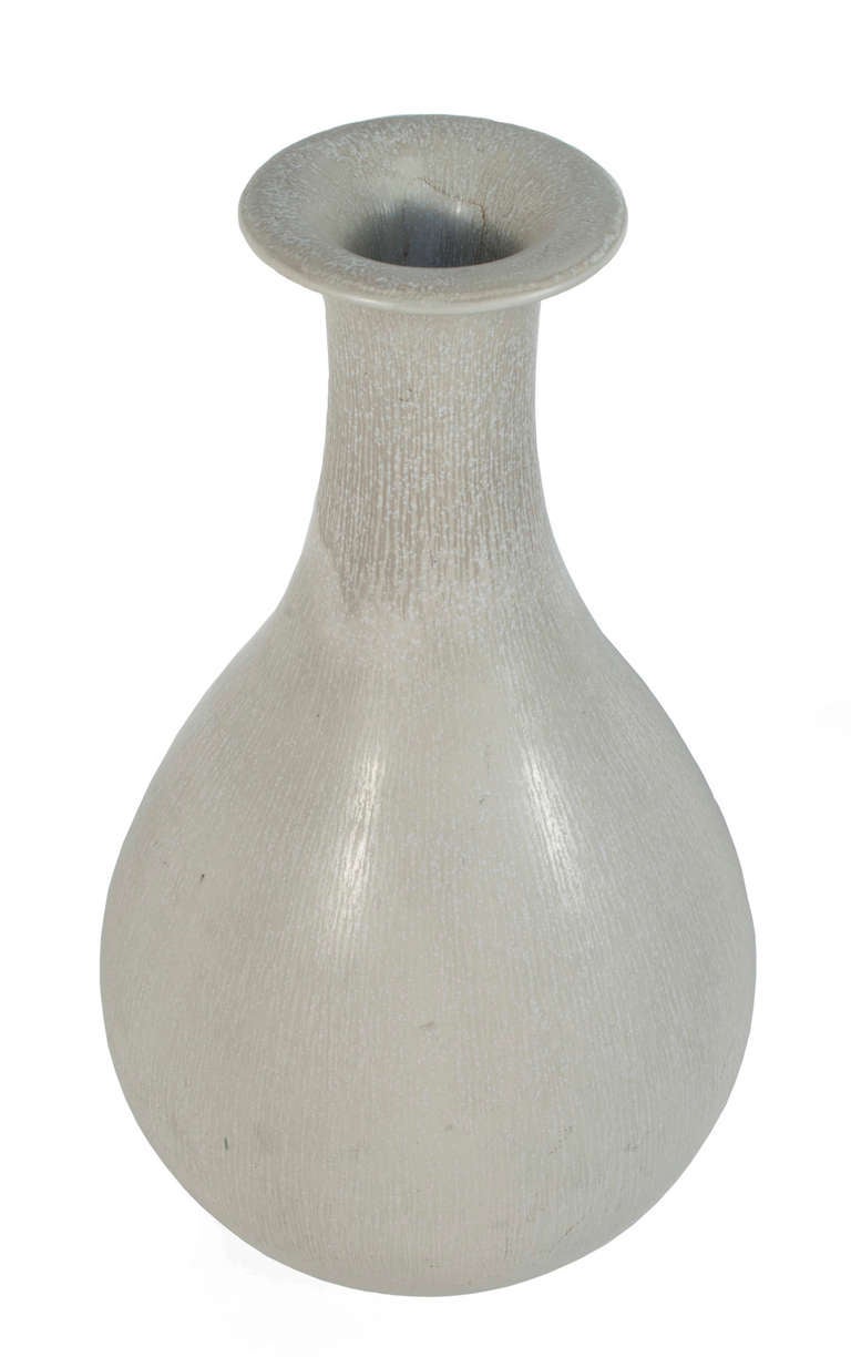 Pale grey Ceramic Vase by Gunnar Nylund.