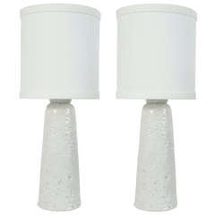 Pair of Ceramic Lamps by Gunnar Nylund
