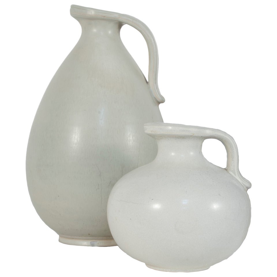 Pair of Ceramic Pitchers by Gunnar Nylund