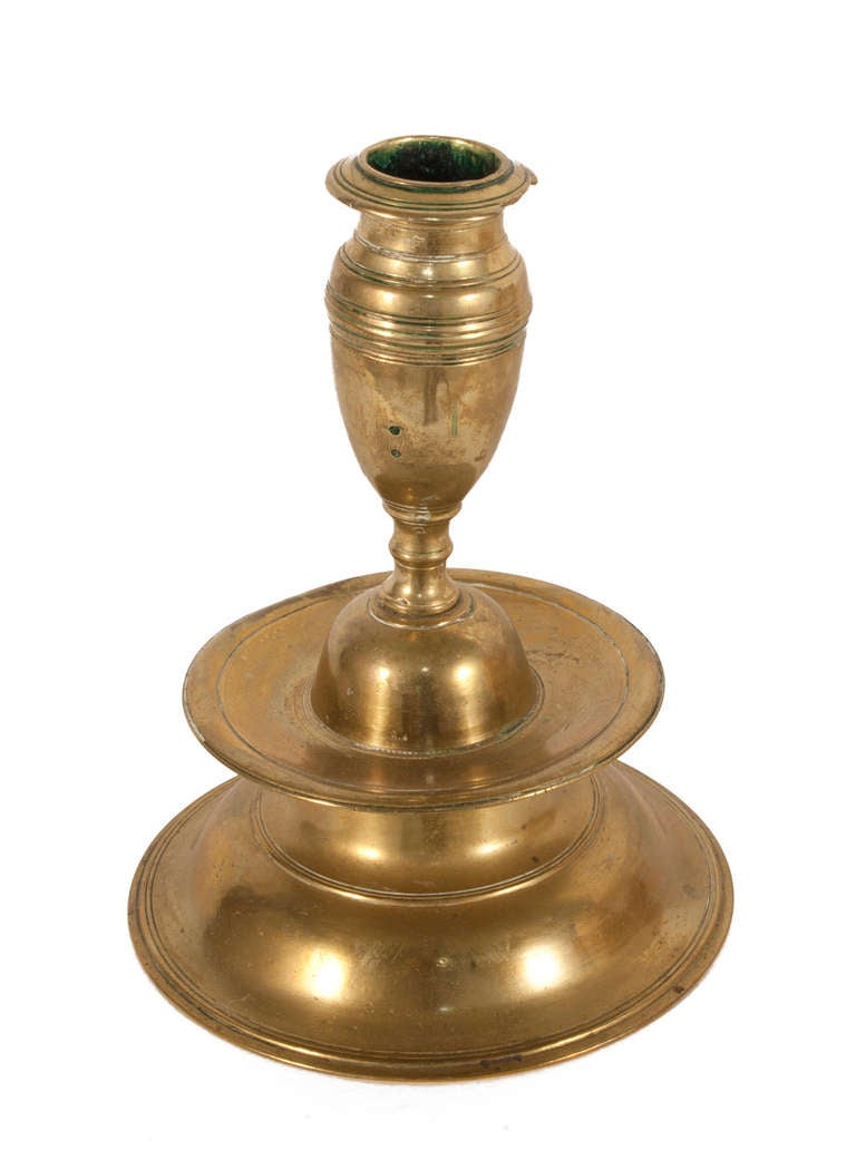 Baroque brass candleholder.