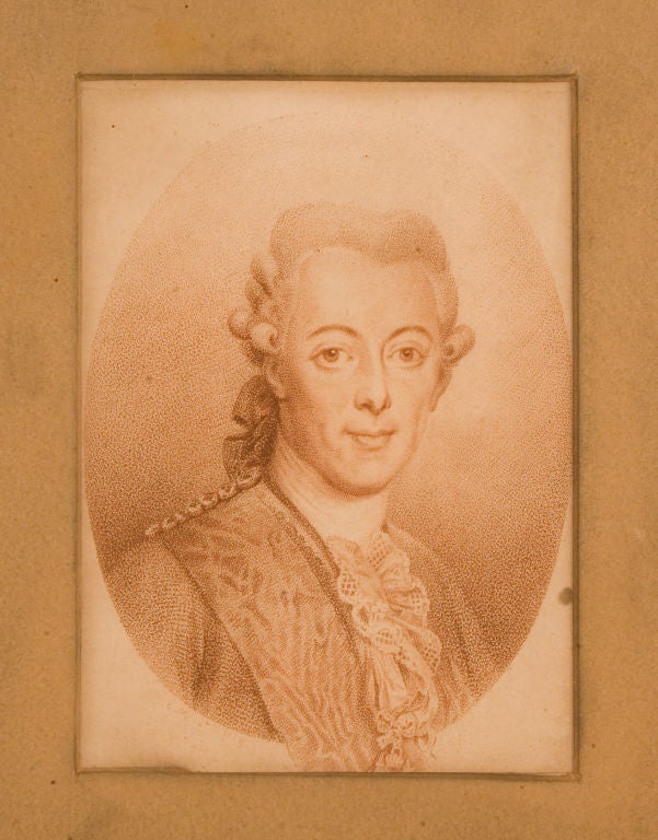 Small copper print of the Gustavian King Gustav III.