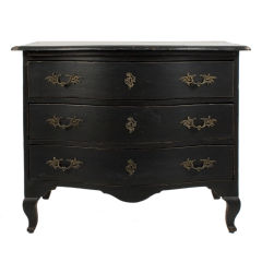 Black Rococo Chest of Drawers