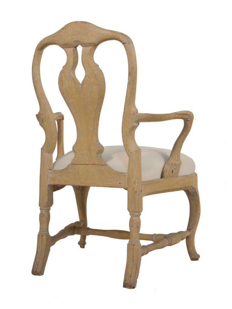 Swedish Pair of Rococo Armchair For Sale