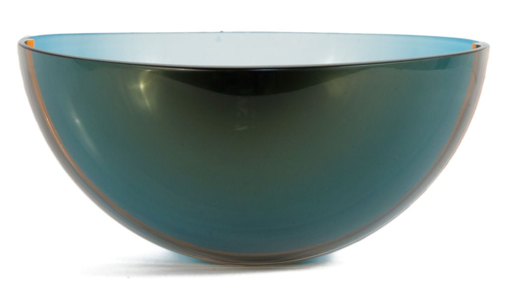 Danish Glass Bowl by Anja Kjaer and Daryl Hinz For Sale