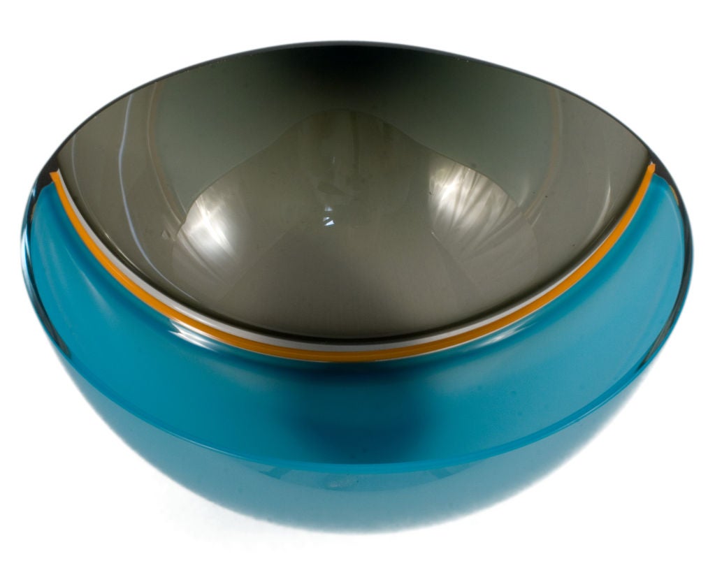 20th Century Glass Bowl by Anja Kjaer and Daryl Hinz For Sale